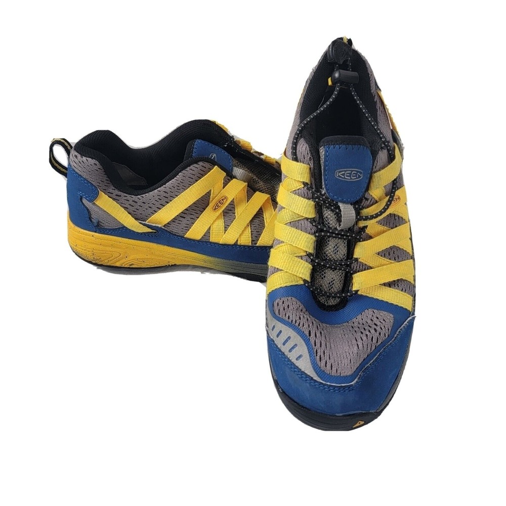 KEEN Women's Shoes Bungee Blue & Yellow Hiking Trail Sneakers Size 6